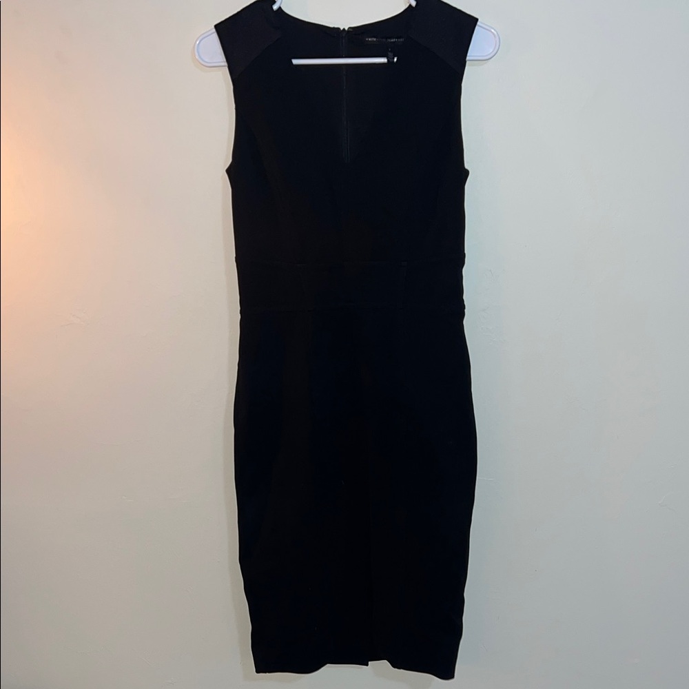 Chic Black Sleeveless Midi Dress White House Black Market